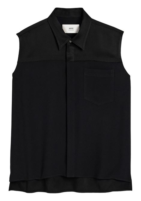 Black sleeveless shirt Ami paris - men